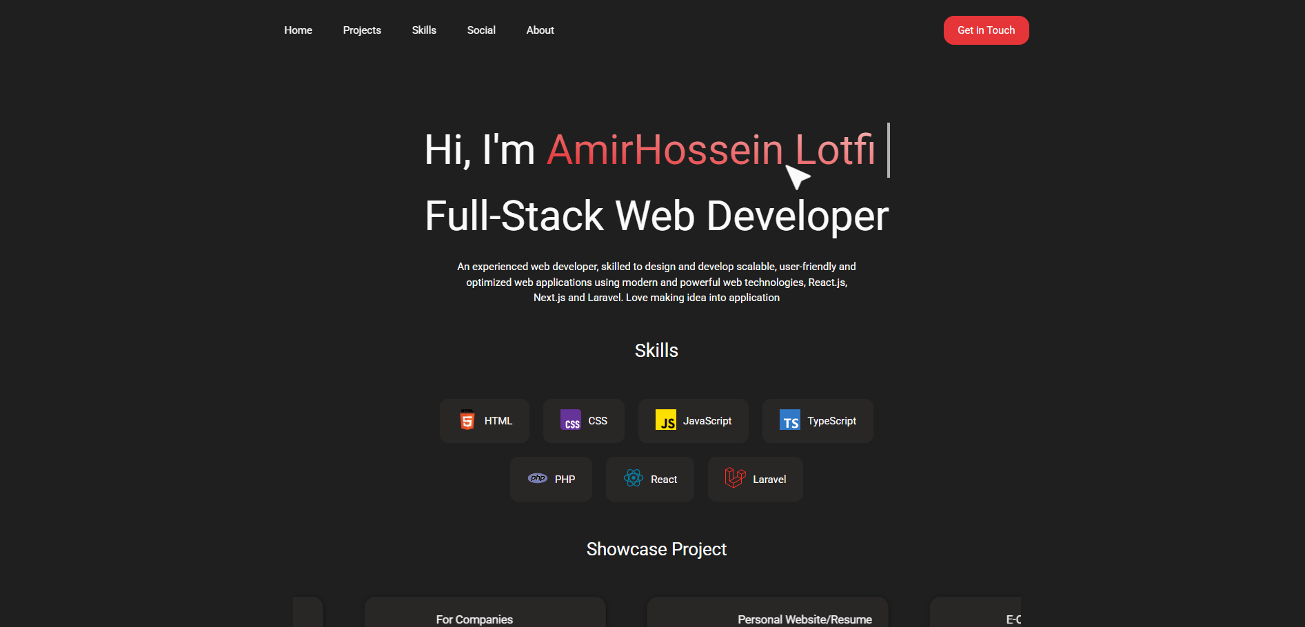 Bussiness landing page